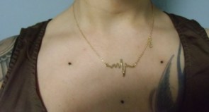 Collier battement de coeur doré \