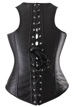 Corset underbust noir satiné sexy glamour pin-up