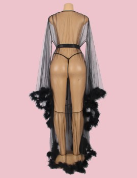 deshabille-robe-de-nuit-diva-transparent-plumes-noires-3