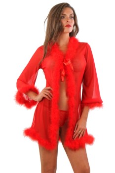 deshabille-rouge-sexy-court-plumes-marabou