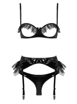 ensemble-lingerie-noir-vinyle-dentelle-tulle