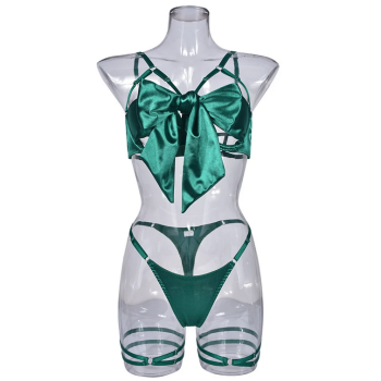 ensemble-lingerie-sexy-satine-vert-gros-noeud-3