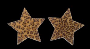 Cache-tétons étoiles léopard \