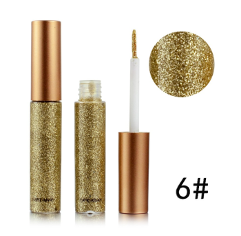 Eyeliner liquide à paillettes dorées maquillage burlesque pinup