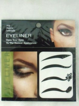 Lot de 4 paires d'eyeliner tatouage temporaire noirs