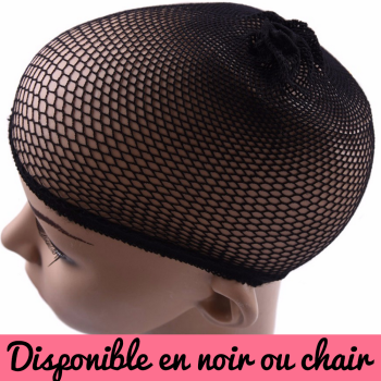 Filet à  cheveux pour perruque en résille noir ou chair