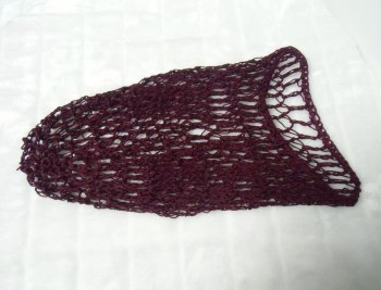 Filet à cheveux snood bordeaux rétro crochet pinups