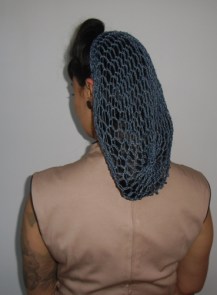 Filet à cheveux gris rétro en crochet \