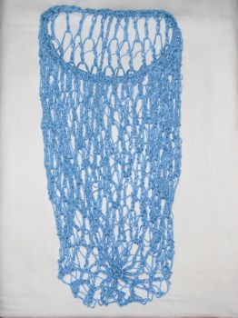 Filet à cheveux snood bleu ciel rétro vintage crochet pinups