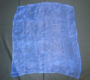 Foulard à cheveux transparent saphir "Blue pinup hairdo"