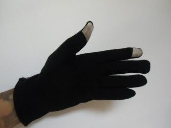 Gants pinups noirs et vichy courts hiver pour smartphone