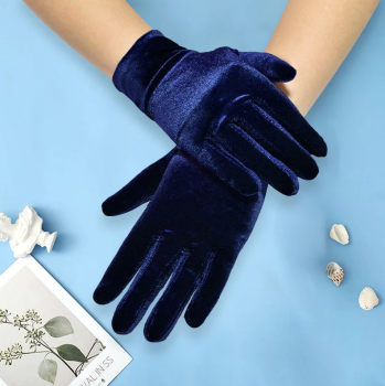 gants-courts-velours-bleu