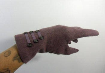 Gants hiver rétro en laine finition officier