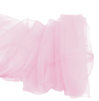 Gants rétro extra longs transparents en tulle roses