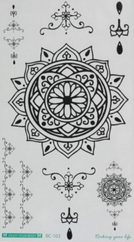 Tatouages temporaires originaux mandala ornemental