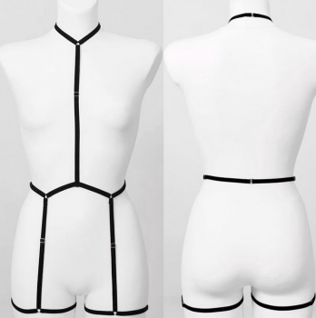 Harnais body noir élastique