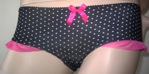 Boxer noir à pois "Cute dots"