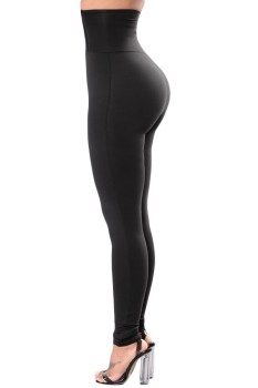 Leggings 2 en 1 taille haute noir serre-taille