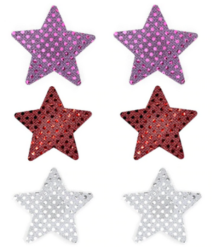 Lot de 3 paires de cache-tétons nippies étoiles brillantes
