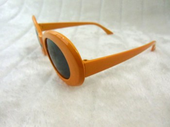 Lunettes de soleil rétro années 60 ovales oranges