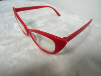 Lunettes papillon verres transparents rouge rétro