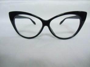 Lunettes papillons noires verres transparents \