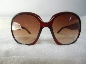 Lunettes de soleil rétro oversize monture marron