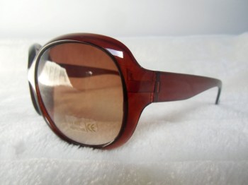 Lunettes de soleil rétro oversize monture marron