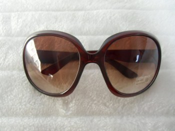 Lunettes de soleil rétro oversize monture marron