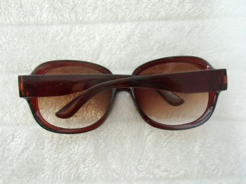 Lunettes de soleil rétro oversize monture marron