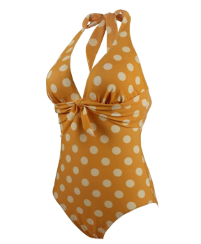 maillot-de-bain-1-piece-retro-pinup-jaune-orange-pois-7