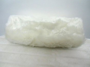 Manchon blanc fausse fourrure intérieur polaire rétro