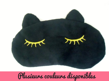 Masque de sommeil chat peluche repos voyage