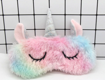 masque-nuit-sommeil-peluche-licorne-arc-en-ciel