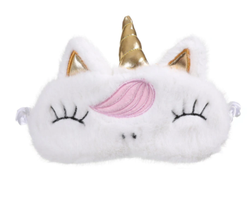 masque-nuit-sommeil-peluche-licorne-blanche
