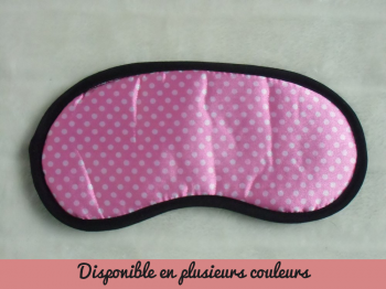 Masque de sommeil satiné à pois repos voyage