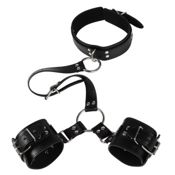 menottes-collier-bdsm-similicuir-noir-5