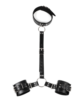 menottes-collier-bdsm-similicuir-noir