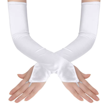mitaines-satin-blanc-simples