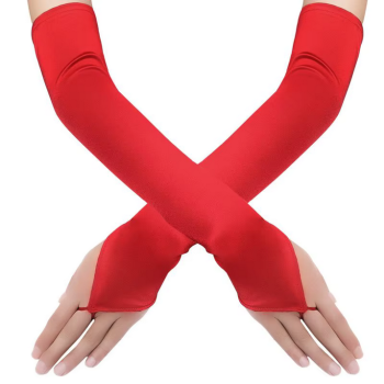 mitaines-satin-rouge-simples