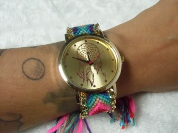 Montre originale bracelet brésilien coloré dreamcatcher