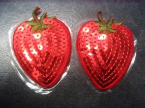 Cache-tétons burlesques fraises rouges "Sweet strawberry"