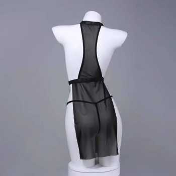 nuisette-sexy-bondage-transparente-noire-pince-tetons-4