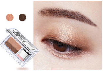 Palette 2 couleurs beige marron smokey eyes facile