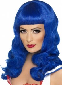 Perruque bleue modern pinup Katy Perry California Girls