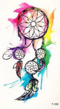 Tatouage temporaire original dreamcatcher aquarelle