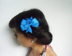 Pince clip à cheveux noeud tissu coloré "Lil sweet bow"