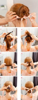 Ruban satiné à cheveux pour chignon parfait