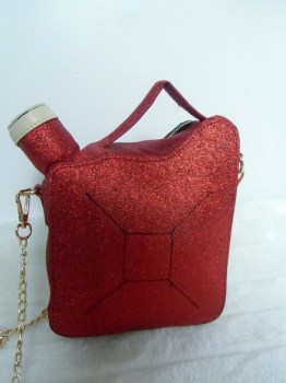 Sac à main jerrican essence original paillettes rouges