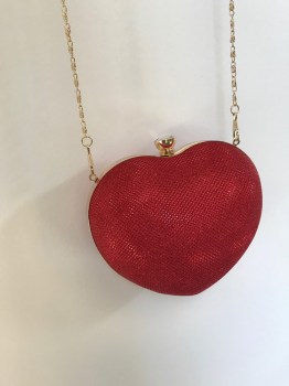 Sac à main minaudière bouche rouge strass brillant